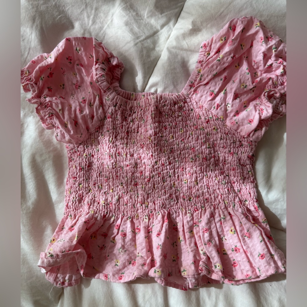 Puff Sleeve Shirt Floral